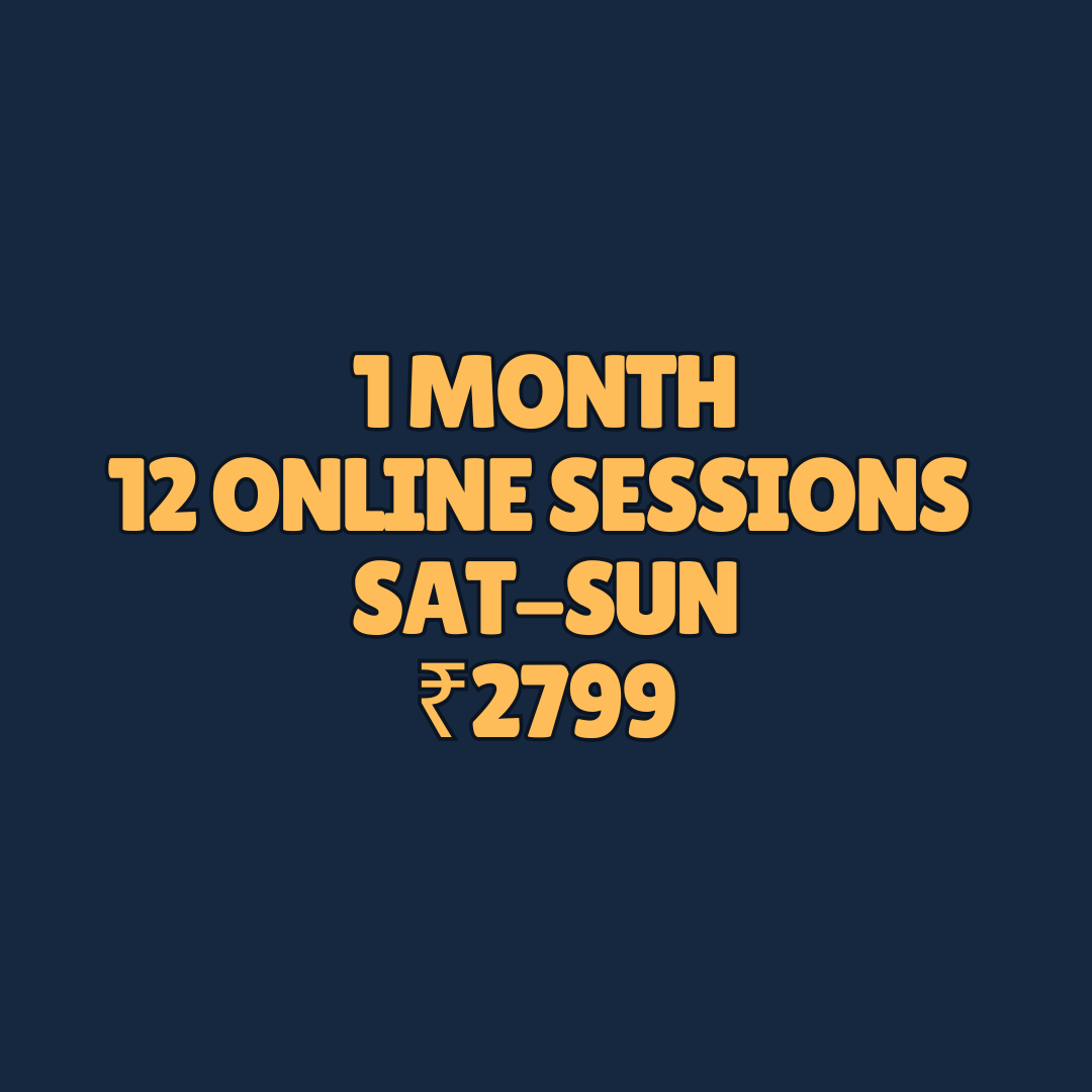 1 Month 12 Sessions Online Course