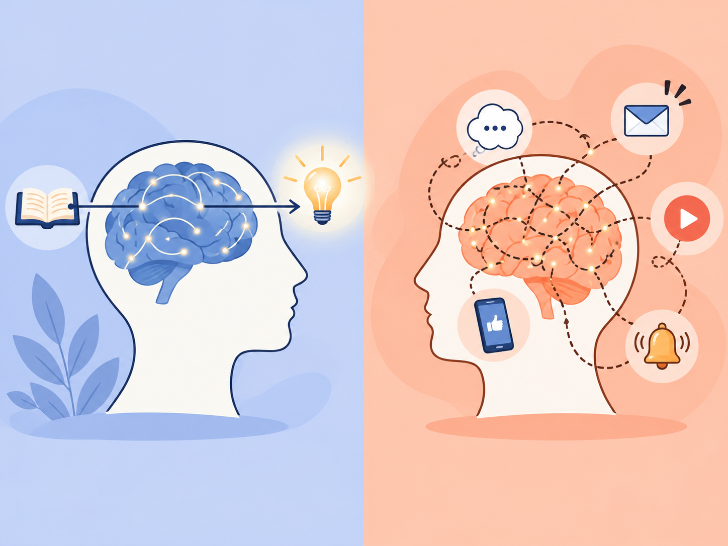 Human brain and neural connections representing mind, brain and inner understanding